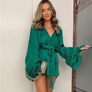 Rat & Boa Harlequin Dress in Green